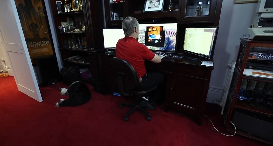 Video game designer  uses telepresence robot