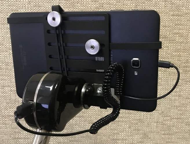 BotEyes Telepresence robot head, tabled placed horizontally